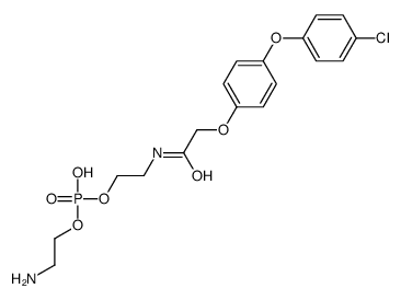 Phosphoric acid 2-aminoethyl 2-[[4-(4-chlorophenoxy)phenoxy]acetylamino]ethyl ester Structure