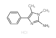 1H-Imidazol-2-amine,1,5-dimethyl-4-phenyl-, hydrochloride (1:1)结构式