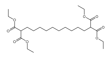 dodecane-1,1,12,12-tetracarboxylic acid tetraethyl ester结构式