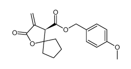 (R)-3-Methylene-2-oxo-1-oxa-spiro[4.4]nonane-4-carboxylic acid 4-methoxy-benzyl ester结构式