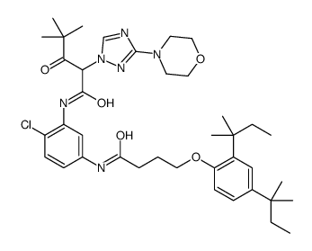 N-[5-[[4-[2,4-bis(tert-pentyl)phenoxy]butyryl]amino]-2-chlorophenyl]-alpha-pivaloyl-3-morpholino-1H-1,2,4-triazole-1-acetamide Structure