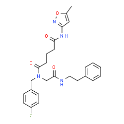 Pentanediamide, N-[(4-fluorophenyl)methyl]-N-(5-methyl-3-isoxazolyl)-N-[2-oxo-2-[(2-phenylethyl)amino]ethyl]- (9CI) picture