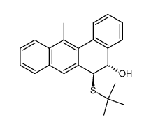 trans-6-hydroxy-5-<(2-methyl-2-propyl)thio>-5,6-dihydro-7,12-dimethylbenzoanthracene Structure