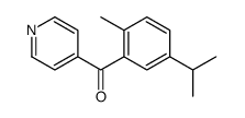 (2-methyl-5-propan-2-ylphenyl)-pyridin-4-ylmethanone结构式