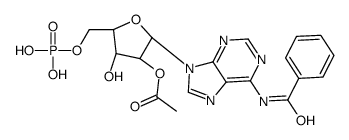 [(2R,3R,4R,5R)-2-(6-benzamidopurin-9-yl)-4-hydroxy-5-(phosphonooxymethyl)oxolan-3-yl] acetate Structure