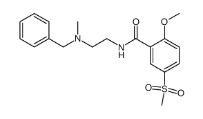 N-[2-(N'-benzyl-N'-methylamino)ethyl]-6-methoxy-3-methylsulfonylbenzamide结构式
