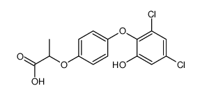 2-[4-(2,4-dichloro-6-hydroxyphenoxy)phenoxy]propanoic acid结构式