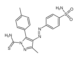 3-methyl-4-(4-sulfamoyl-phenylazo)-5-p-tolyl-pyrazole-1-carbothioic acid amide结构式