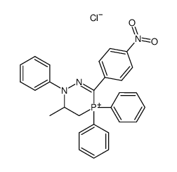 6-methyl-3-(4-nitro-phenyl)-1,4,4-triphenyl-1,4,5,6-tetrahydro-[1,2,4]diazaphosphininium, chloride Structure