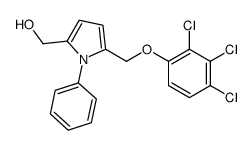 [1-phenyl-5-[(2,3,4-trichlorophenoxy)methyl]pyrrol-2-yl]methanol结构式