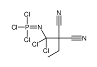 2-[dichloro-[(trichloro-λ5-phosphanylidene)amino]methyl]-2-ethylpropanedinitrile Structure