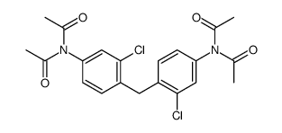 N-acetyl-N-[3-chloro-4-[[2-chloro-4-(diacetylamino)phenyl]methyl]phenyl]acetamide结构式