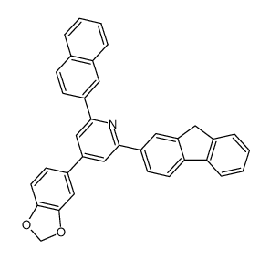 4-benzo[1,3]dioxol-5-yl-2-fluoren-2-yl-6-naphthalen-2-yl-pyridine Structure