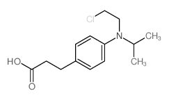 3-[4-(2-chloroethyl-propan-2-yl-amino)phenyl]propanoic acid Structure