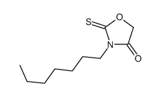 3-heptyl-2-thioxooxazolidin-4-one结构式