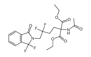 diethyl 2-acetamido-2-(4-(1,1-difluoro-3-oxoisoindolin-2-yl)-3,3-difluorobutyl)malonate结构式