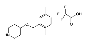 4-[(2,5-dimethylphenyl)methoxy]piperidine,2,2,2-trifluoroacetic acid结构式