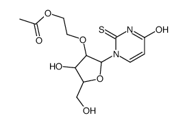 2-[(2R,3R,4R,5R)-4-hydroxy-5-(hydroxymethyl)-2-(4-oxo-2-sulfanylidenepyrimidin-1-yl)oxolan-3-yl]oxyethyl acetate结构式