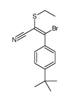 3-bromo-3-(4-tert-butylphenyl)-2-ethylsulfanylprop-2-enenitrile Structure