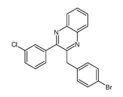 2-[(4-bromophenyl)methyl]-3-(3-chlorophenyl)quinoxaline Structure