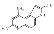 7H-Pyrrolo[3,2-f]quinazoline-1,3-diamine, 8-methyl- (en) Structure