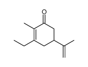 3-ethyl-2-methyl-5-prop-1-en-2-ylcyclohex-2-en-1-one结构式