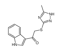 1-(1H-indol-3-yl)-2-[(5-methyl-1H-1,2,4-triazol-3-yl)sulfanyl]ethanone Structure