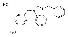 1,3-dibenzyl-1,2-dihydrobenzimidazol-1-ium,chloride,hydrate结构式