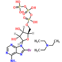 N,N-Diethylethanamine-8-bromoadenosine 5'-(tetrahydrogen triphosphate) (1:1)结构式