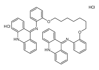 acridin-9-yl-[2-[7-[2-(acridin-9-ylazaniumyl)phenoxy]heptoxy]phenyl]azanium,dichloride结构式