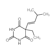 2,4,6(1H,3H,5H)-Pyrimidinetrione,5-ethyl-5-(3-methyl-1-buten-1-yl)-结构式