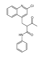 2-(2-chloro-quinolin-4-ylmethyl)-3-oxo-N-phenyl-butyramide结构式