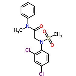 2-[2,4-DICHLORO(METHYLSULFONYL)ANILINO]-N-METHYL-N-PHENYLACETAMIDE结构式