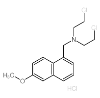1-Naphthalenemethanamine,N,N-bis(2-chloroethyl)-6-methoxy-, hydrochloride (1:1) Structure