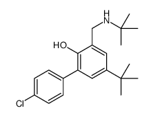 4-tert-butyl-2-[(tert-butylamino)methyl]-6-(4-chlorophenyl)phenol结构式