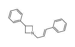 3-phenyl-1-[(E)-3-phenylprop-2-enyl]azetidine结构式
