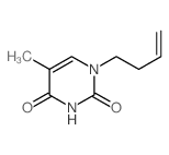 1-but-3-enyl-5-methyl-pyrimidine-2,4-dione structure