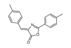 (Z)-4-(4-methylbenzylidene)-2-p-tolyloxazol-5(4H)-one结构式