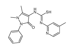 1-Antipyrinyl-3-(4-methyl-2-pyridyl)thiourea结构式