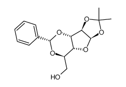 3,5-O-benzylidene-1,2-O-isopropylideneglucofuranose Structure