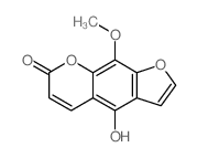 7H-Furo[3,2-g][1]benzopyran-7-one, 4-hydroxy-9-methoxy- Structure