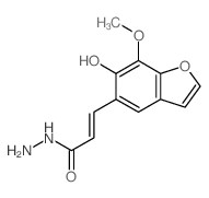 3-(6-hydroxy-7-methoxy-benzofuran-5-yl)prop-2-enehydrazide结构式