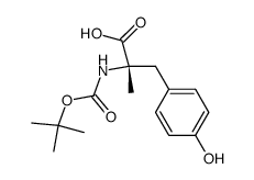 (S)-2-((tert-butoxycarbonyl)amino)-3-(4-hydroxyphenyl)-2-methylpropanoic acid Structure