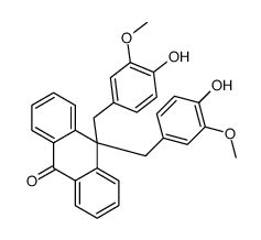 10,10-bis[(4-hydroxy-3-methoxyphenyl)methyl]anthracen-9-one Structure