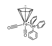 Fe(CO)2(η5-C5H5)GePh3(1-) radical结构式