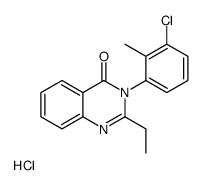 3-(3-chloro-2-methylphenyl)-2-ethylquinazolin-4-one,hydrochloride结构式