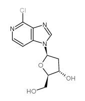 4-CHLORO-1-(2-DEOXY-BETA-D-ERYTHROPENTOFURANOSYL)-1H-IMIDAZO[4,5-C]PYRIDINE结构式