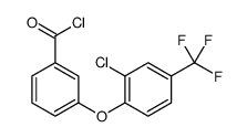 3-[2-chloro-4-(trifluoromethyl)phenoxy]benzoyl chloride结构式