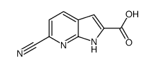 1H-Pyrrolo[2,3-b]pyridine-2-carboxylic acid, 6-cyano- Structure
