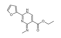 ethyl 2-(furan-2-yl)-4-(methylamino)pyrimidine-5-carboxylate结构式